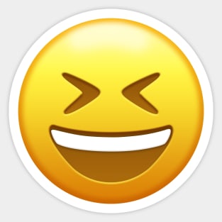 Grinning Squinting Face Emoji | Pop Art Sticker